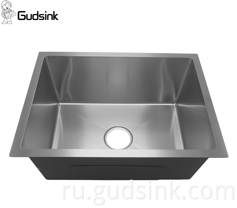 brushed satin single sink